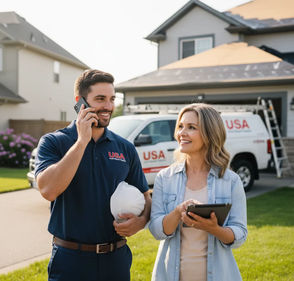 USA Roof Repair Experts customer support in Trafford